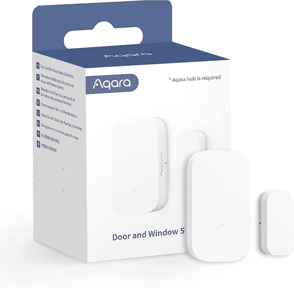 Aqara Door and Window Sensor, Requires Aqara Hub, Not Support Hubs from Other Brands, Zigbee Connection, Wireless Mini Contact Sensor, Compatible with Apple HomeKit, Alexa, Works with IFTTT - SMART HOME SHOP