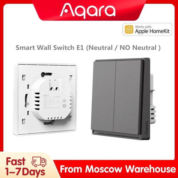 Aqara E1 Wall Switch With Neutral NO Neutral Smart Home Works With ZigBee 3.0 Gateway Hub For Xiaomi Mi Home Homekit - SMART HOME SHOP