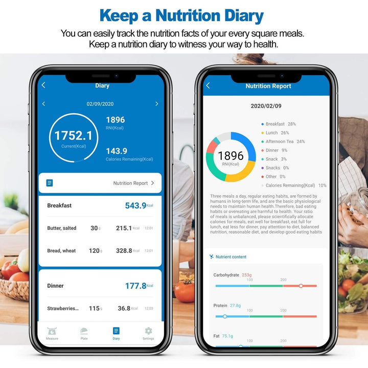 Calibra 1 Smart Nutrition Scale (Silver) - SMART HOME SHOP