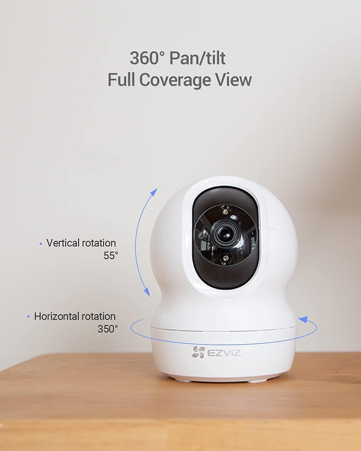 EZVIZ 2K+ Indoor Security Camera, WiFi, 360° Coverage, Night Vision, Auto Motion Tracking, Pet Baby Monitor, Two Way Talk, Compatible with Alexa (CP1 2K+) - SMART HOME SHOP