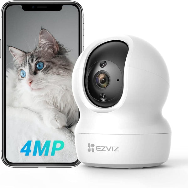EZVIZ 2K+ Indoor Security Camera, WiFi, 360° Coverage, Night Vision, Auto Motion Tracking, Pet Baby Monitor, Two Way Talk, Compatible with Alexa (CP1 2K+) - SMART HOME SHOP