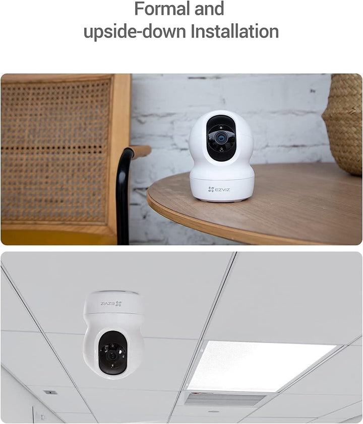 EZVIZ 2K+ Indoor Security Camera, WiFi, 360° Coverage, Night Vision, Auto Motion Tracking, Pet Baby Monitor, Two Way Talk, Compatible with Alexa (CP1 2K+) - SMART HOME SHOP