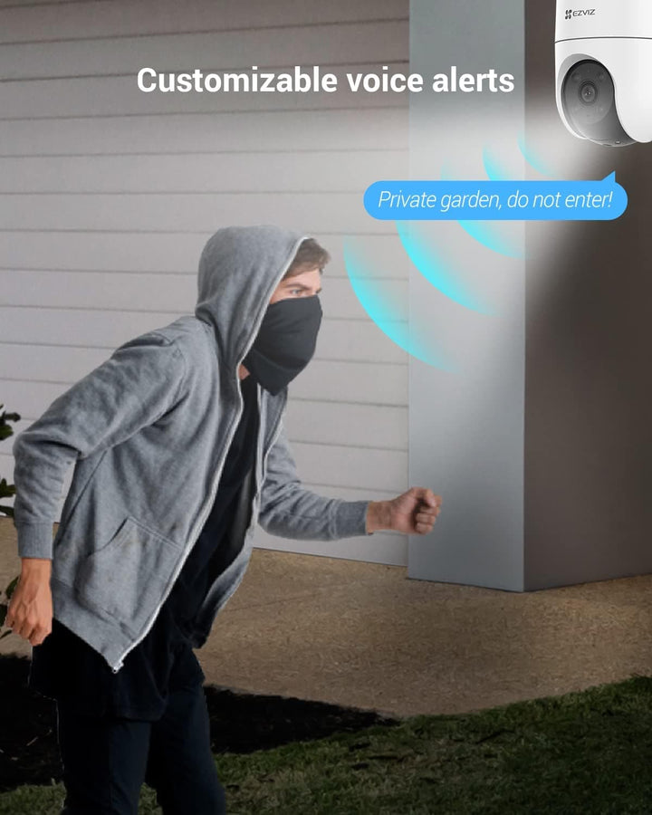 EZVIZ 2K+ Outdoor Camera Wired, 360 PTZ WiFi Cameras for Home Security Outside, Home Security Cameras with AI Detection Auto-Tracking, Color Night Vision, Two-Way Talk, Waterproof, Alexa, 512GB - SMART HOME SHOP