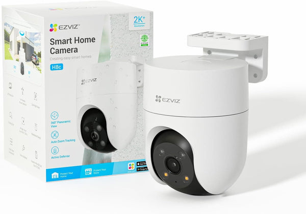 EZVIZ 2K+ Outdoor Camera Wired, 360 PTZ WiFi Cameras for Home Security Outside, Home Security Cameras with AI Detection Auto-Tracking, Color Night Vision, Two-Way Talk, Waterproof, Alexa, 512GB - SMART HOME SHOP