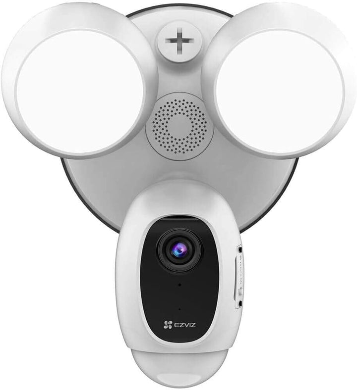 EZVIZ 2K+ Smart Outdoor Security Camera with Floodlight, Built-in 32G Storage, Colour Night Vision, Siren & Light Alarm, AI Human Detection, Two-Way Talk, Waterproof, Hardwired Installation (LC3) - SMART HOME SHOP
