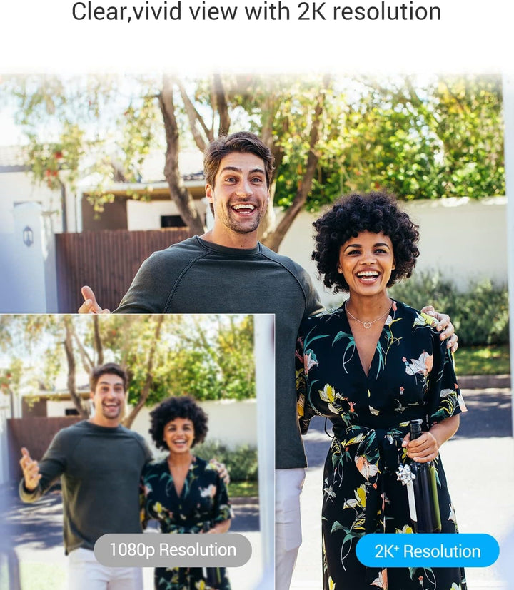 EZVIZ 2K Wireless Video Doorbell, Battery-Powered, 4-Month Battery Life, Multiple Ringtones, Anti-Tamper Alarm, AI Human Detection, Two Way Talk, Weatherproof, Simple Self-Installation (DB2 kit) - SMART HOME SHOP
