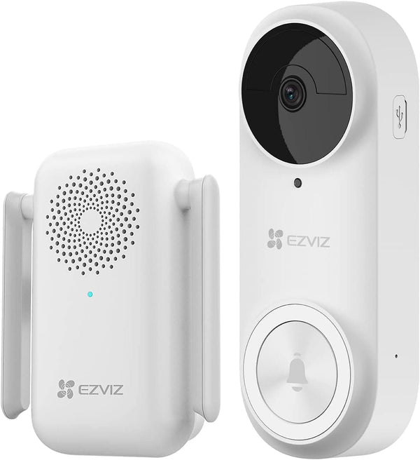 EZVIZ 2K Wireless Video Doorbell, Battery-Powered, 4-Month Battery Life, Multiple Ringtones, Anti-Tamper Alarm, AI Human Detection, Two Way Talk, Weatherproof, Simple Self-Installation (DB2 kit) - SMART HOME SHOP