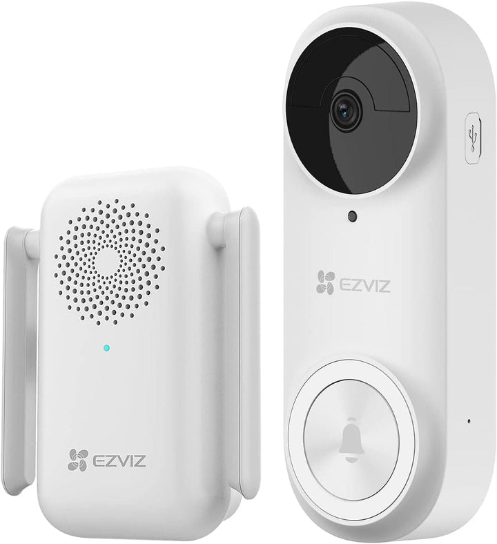 EZVIZ 2K Wireless Video Doorbell, Battery-Powered, 4-Month Battery Life, Multiple Ringtones, Anti-Tamper Alarm, AI Human Detection, Two Way Talk, Weatherproof, Simple Self-Installation (DB2 kit) - SMART HOME SHOP