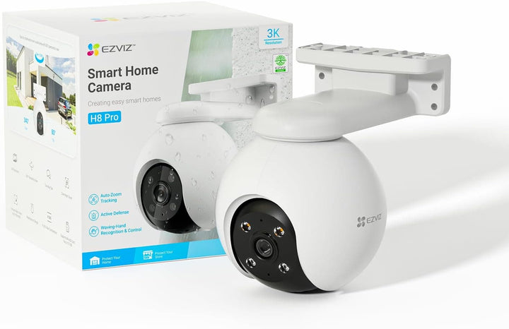 EZVIZ 360 Outdoor Auto-Zoom Tracking Security Camera, 3K, 12 Pre-Set dots Tracking,Waving-Hand Recognition, Color Night Vision, AI-Powered Person & Vehicle Detection, Two-Way Talk | H8 Pro 3K - SMART HOME SHOP