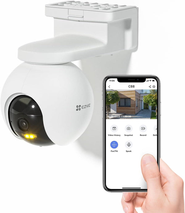 EZVIZ Solar Security Cameras Wireless Outdoor, 2K 360°, Camera for Home Security Outside with Color Night Vision, 2-Way Audio, AI Motion Detection and Alarm, Surveillance Camera, Waterproof, 256GB SD