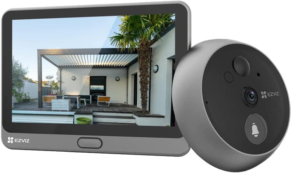 EZVIZ Wireless Door Peephole Camera - 4.3-Inch Color Touch Screen Door Viewer with 3-Month Battery Life, 1080P Front Door Bell, Human Detection, Two-Way Video Call, Night Vision, 512GB Cloud/SD