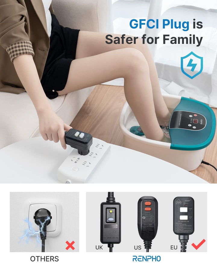 Renpho Foot Spa Bath Core is a safe and family-friendly health recovery solution.