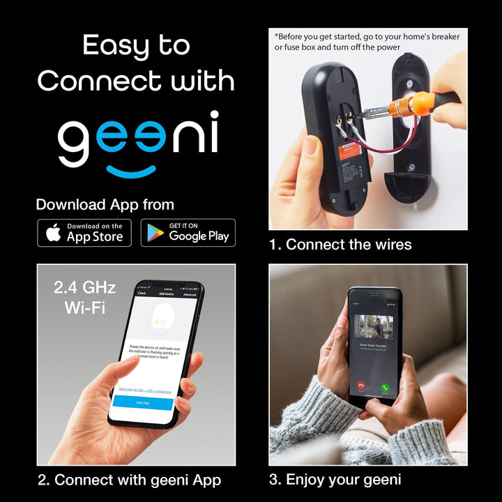 Geeni Doorpeek Wired Doorbell - SMART HOME SHOP