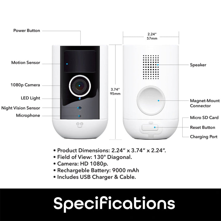 Geeni Freebird Wire-Free Battery Camera (2-Pack) - SMART HOME SHOP