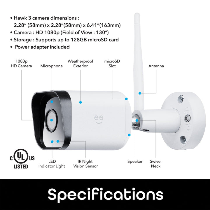 Geeni Hawk 3 1080p Outdoor Camera (2-Pack) - SMART HOME SHOP