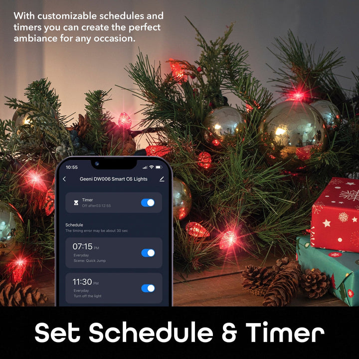 Geeni Indoor/Outdoor Waterproof C6 String Lights (50 ft.) - SMART HOME SHOP