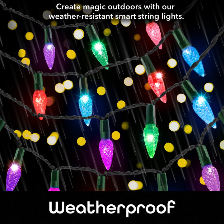 Geeni Indoor/Outdoor Waterproof C6 String Lights (50 ft.) - SMART HOME SHOP