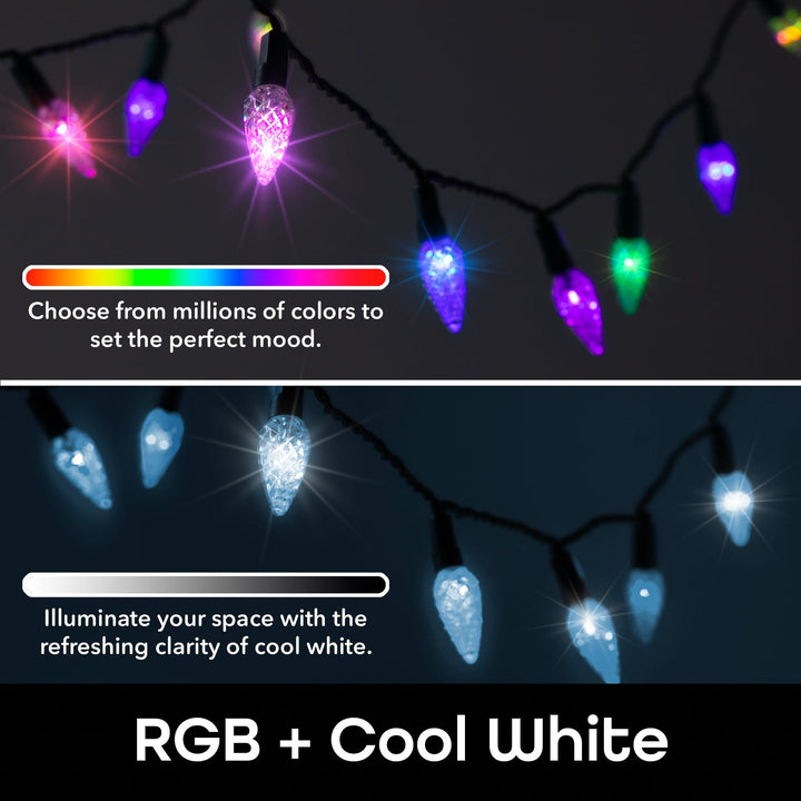Geeni Indoor/Outdoor Waterproof C6 String Lights (50 ft.) - SMART HOME SHOP