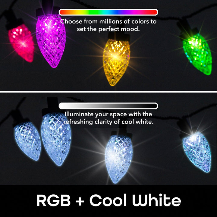 Geeni Indoor/Outdoor Waterproof C9 String Lights (50 ft.) - SMART HOME SHOP