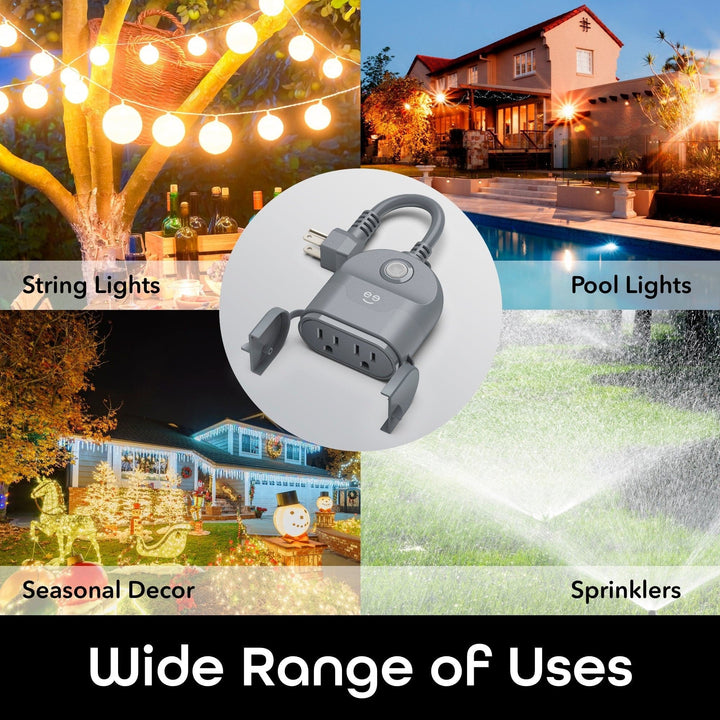 Geeni Indoor/Outdoor Weatherproof Plug - Duo (2-Pack) - SMART HOME SHOP