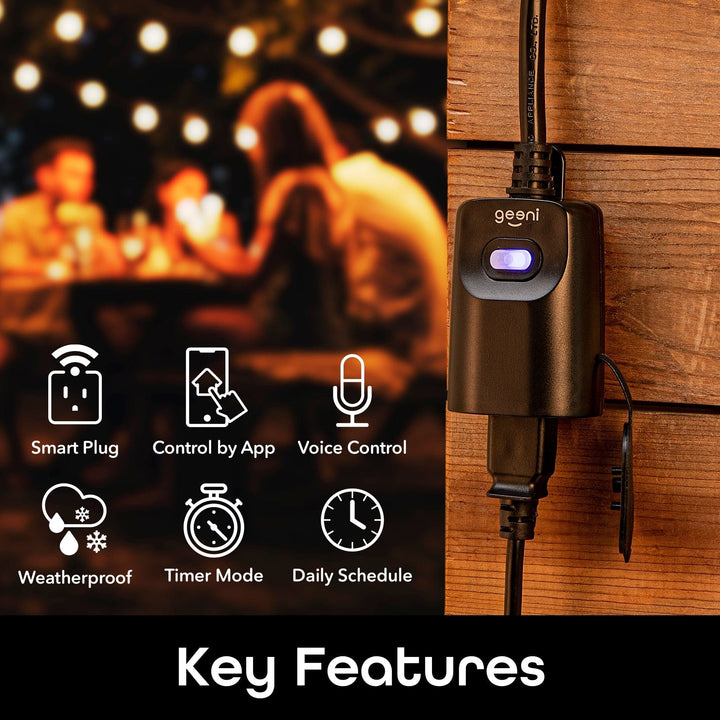 Geeni Indoor/Outdoor Weatherproof Plug - Single - SMART HOME SHOP