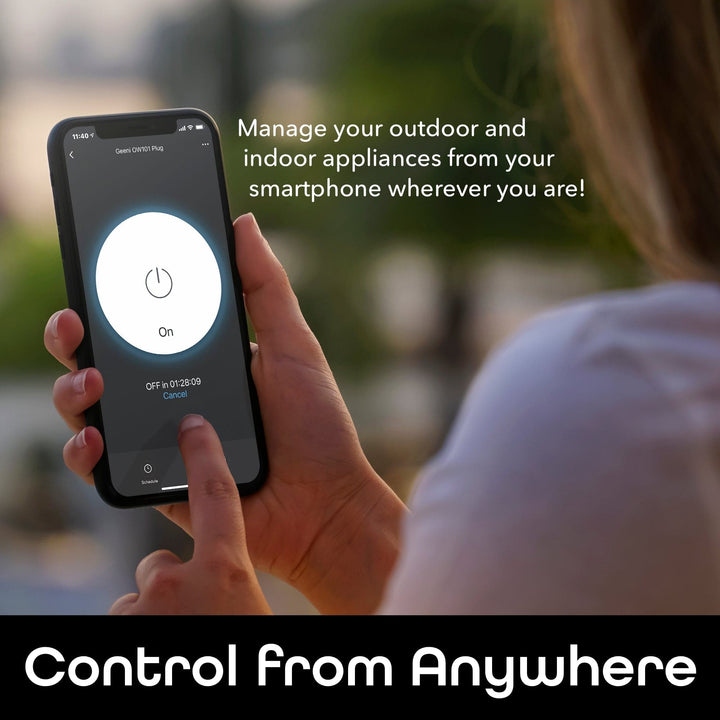 Geeni Indoor/Outdoor Weatherproof Plug - Single - SMART HOME SHOP