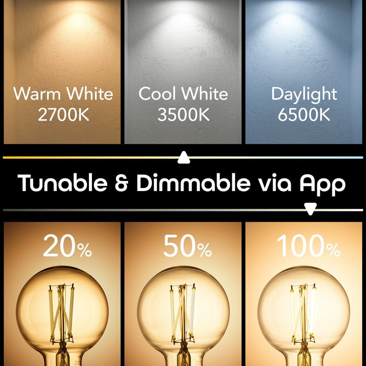 Geeni Lux G25 Smart Bulb - Tunable White 100W Equivalent (2-Pack) - SMART HOME SHOP