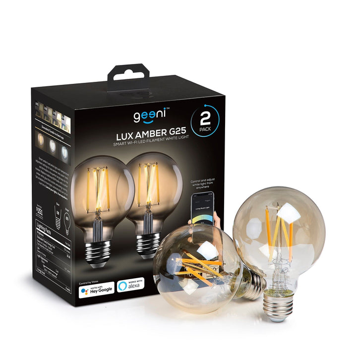 Geeni Lux G25 Smart Bulb - Tunable White 100W Equivalent (2-Pack) - SMART HOME SHOP