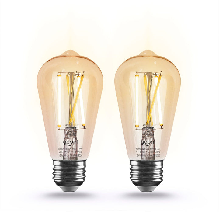 Geeni Lux ST19 Amber Smart Bulb - Tunable White 60W Equivalent (2-Pack) - SMART HOME SHOP