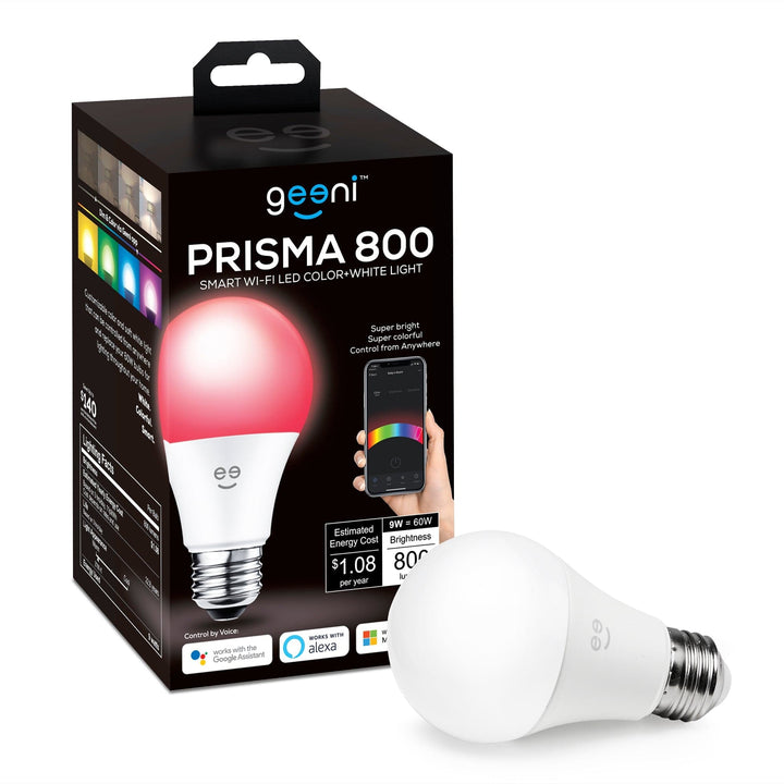 Geeni Prisma A19 Smart Bulb - Multicolor and Warm White (1-Pack) - SMART HOME SHOP