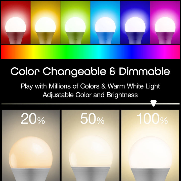 Geeni Prisma A19 Smart Bulb - Multicolor and Warm White (1-Pack) - SMART HOME SHOP