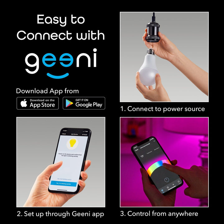 Geeni Prisma A21 Smart Bulb - Multicolor and Warm White (1-Pack) - SMART HOME SHOP