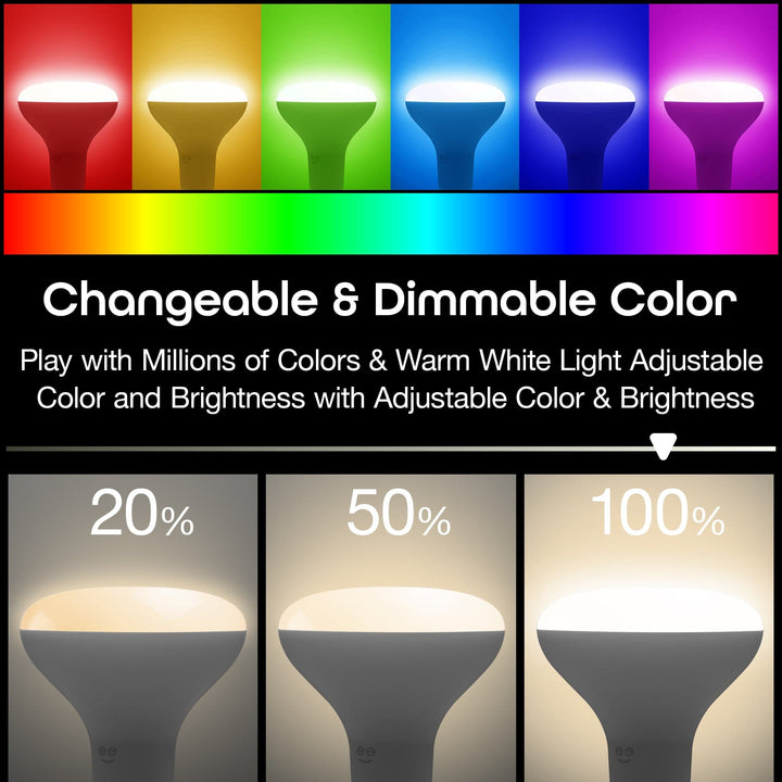 Geeni Prisma Plus BR30 Smart Bulb - Multicolor and Tunable White - SMART HOME SHOP