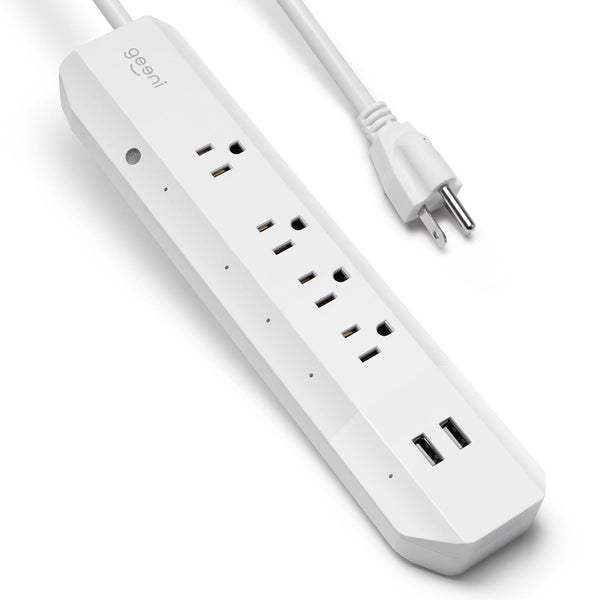 Geeni Surge 4 Outlet, 2 USB Surge Protector Strip - SMART HOME SHOP