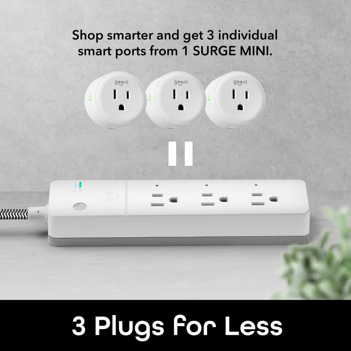 Geeni Surge Mini 3-Outlet Surge Protector - SMART HOME SHOP