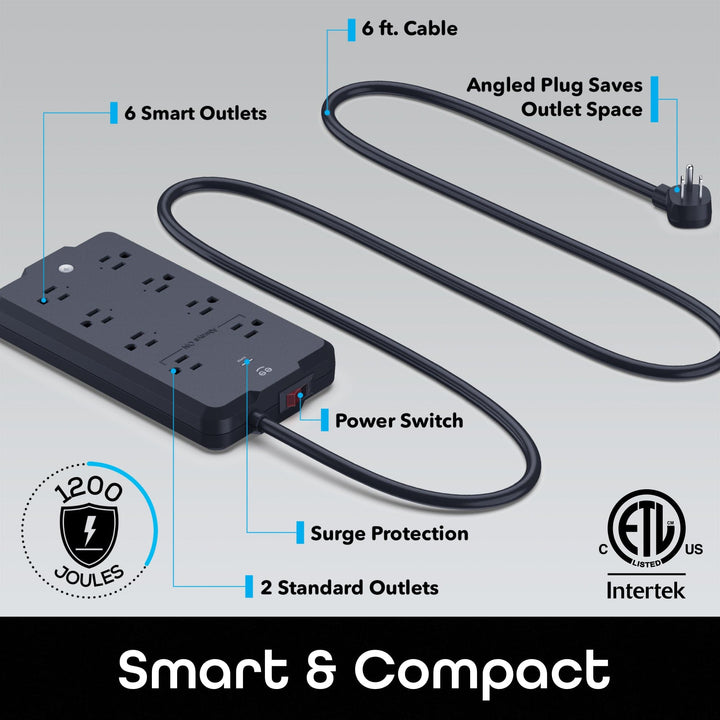 Geeni Surge Ultra 8-Outlet Surge Protector - SMART HOME SHOP