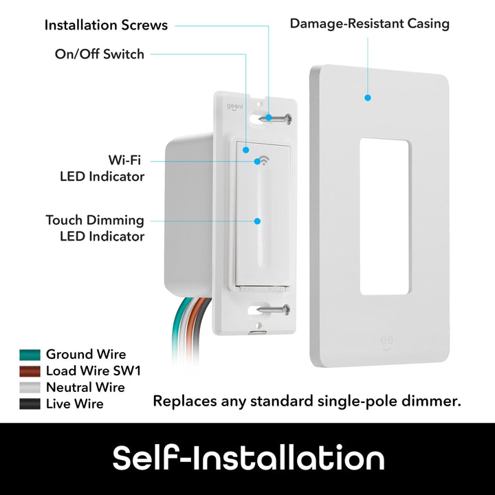 Geeni Tap+Dim Dimmer Switch - SMART HOME SHOP