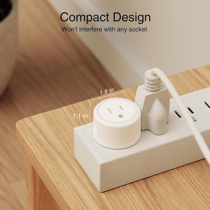GHome Smart Mini Smart Plug, WiFi Outlet Socket Works with Alexa and Google Home, Remote Control with Timer Function, Only Supports 2.4GHz Network, No Hub Required, ETL FCC Listed (4 Pack),White - SMART HOME SHOP