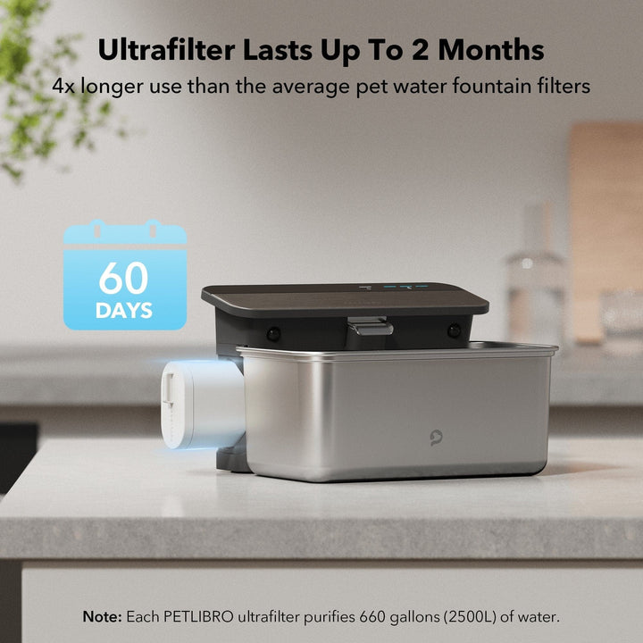 Glacier Ultrafiltration Stainless Steel Pet Water Fountain - SMART HOME SHOP