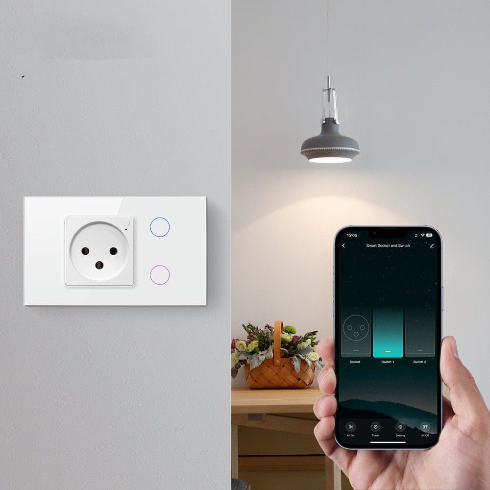 Graffiti Color Column Wall Timing Touch Lamp Socket Voice Control Inte ...