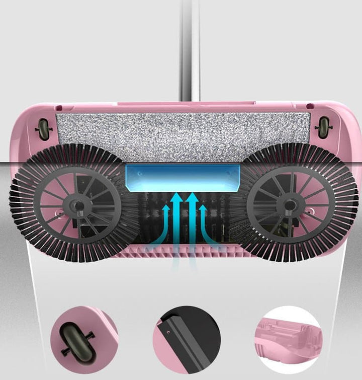 Hand Push Sweeper Household Broom Dustpan Mop Floor All-in-one Machine Gift Mop Sweeper - SMART HOME SHOP