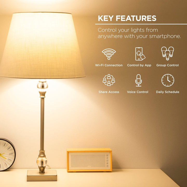 Merkury Innovations A19 White Bulb 60W 3-Pack - SMART HOME SHOP
