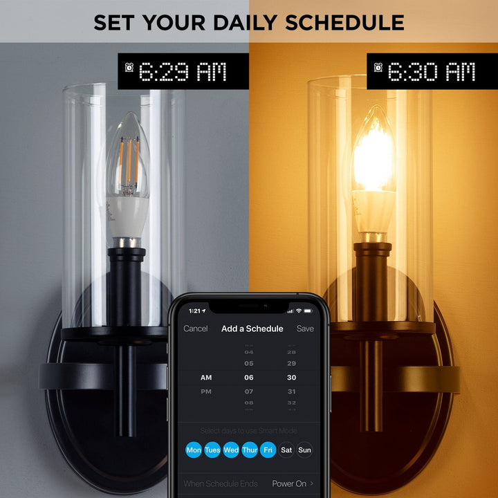 Merkury Innovations B11 Edison Candelabra Bulb (2-Pack) - SMART HOME SHOP