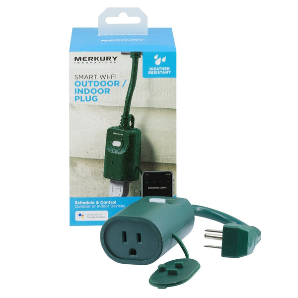 Merkury Innovations Indoor/Outdoor Plug (Green) - SMART HOME SHOP
