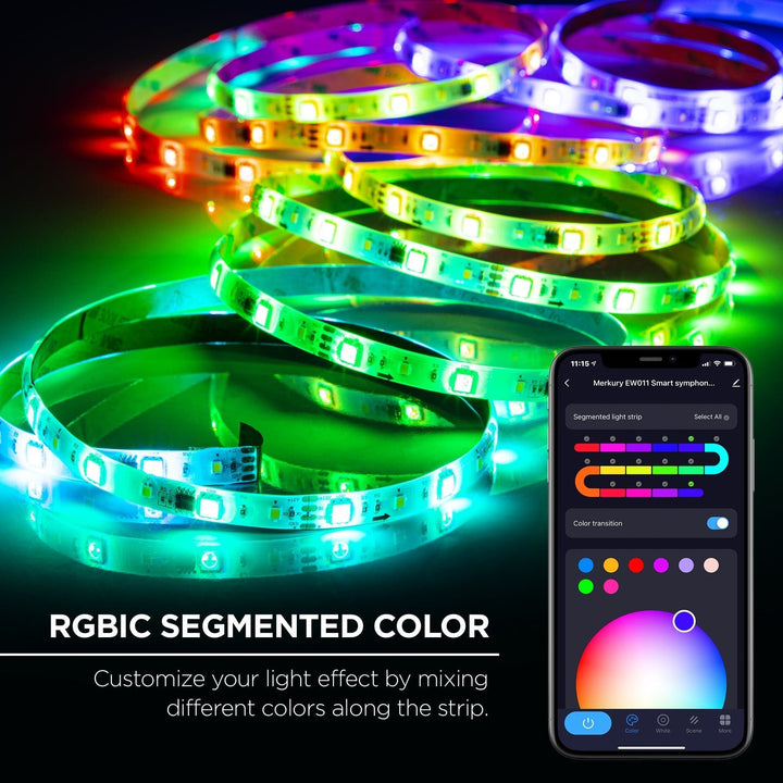 Merkury Innovations Indoor/Outdoor Symphony Light Strip (16 ft.) - SMART HOME SHOP