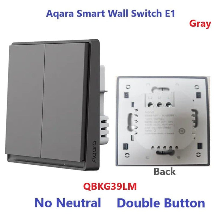 New Aqara Smart Wall Switch E1 ZigBee 3.0 Smart Home Wireless Key Light Switch Fire Wire With NO Neutral For Xiaomi Home Homekit - SMART HOME SHOP