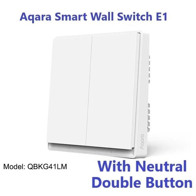 New Aqara Smart Wall Switch E1 ZigBee 3.0 Smart Home Wireless Key Light Switch Fire Wire With NO Neutral For Xiaomi Home Homekit - SMART HOME SHOP