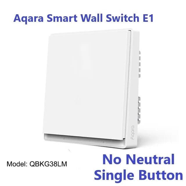 New Aqara Smart Wall Switch E1 ZigBee 3.0 Smart Home Wireless Key Light Switch Fire Wire With NO Neutral For Xiaomi Home Homekit - SMART HOME SHOP