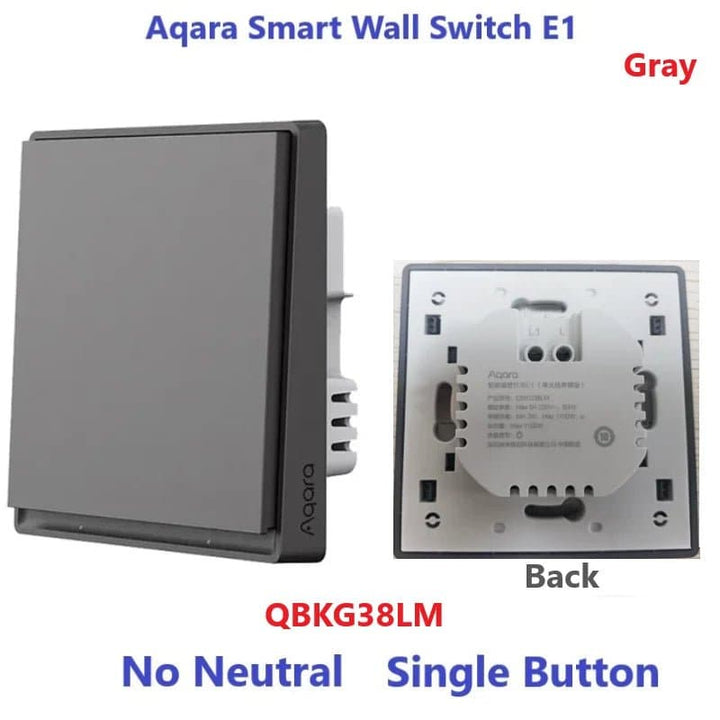 New Aqara Smart Wall Switch E1 ZigBee 3.0 Smart Home Wireless Key Light Switch Fire Wire With NO Neutral For Xiaomi Home Homekit - SMART HOME SHOP