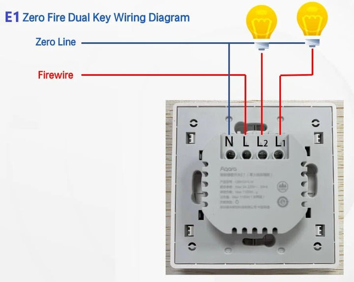 New Aqara Smart Wall Switch E1 ZigBee 3.0 Smart Home Wireless Key Light Switch Fire Wire With NO Neutral For Xiaomi Home Homekit - SMART HOME SHOP